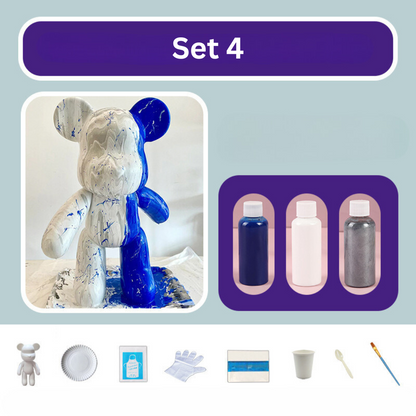 Vibrant Colorful Bear Toy, Playful and Fun