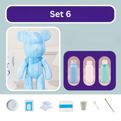 Vibrant Colorful Bear Toy, Playful and Fun