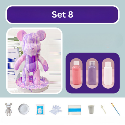 Vibrant Colorful Bear Toy, Playful and Fun