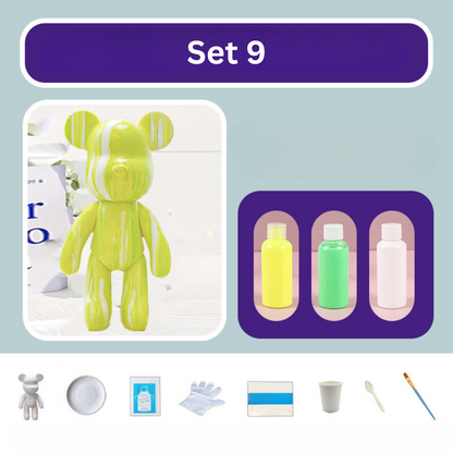 Vibrant Colorful Bear Toy, Playful and Fun