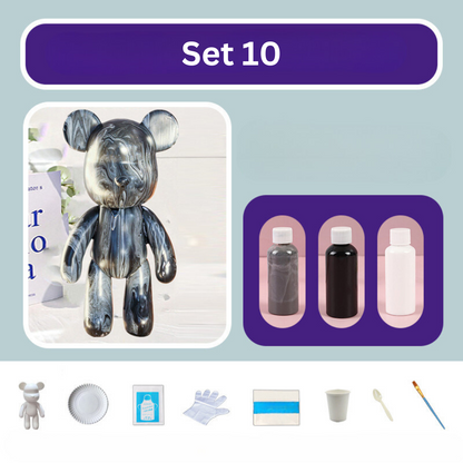 Vibrant Colorful Bear Toy, Playful and Fun