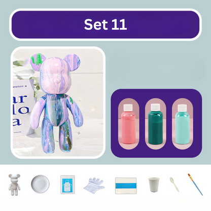 Vibrant Colorful Bear Toy, Playful and Fun