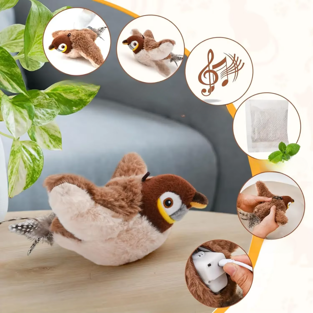 Fluttering Feather Cat Toy, Interactive Play