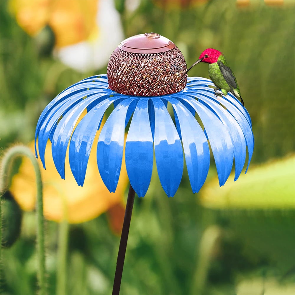 Decorative Bird Feeder Station, Floral Style
