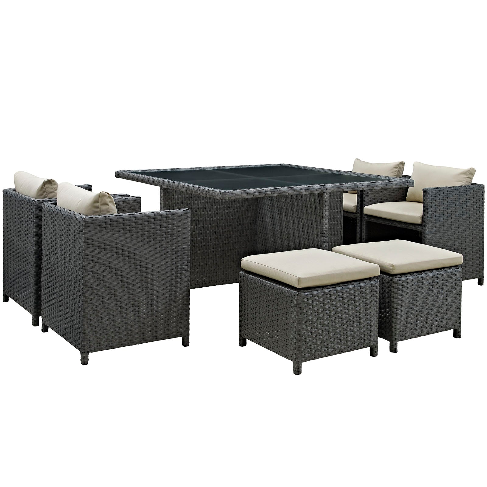 Sojourn 9 Piece Outdoor Patio Sunbrella® Dining Set by Modway
