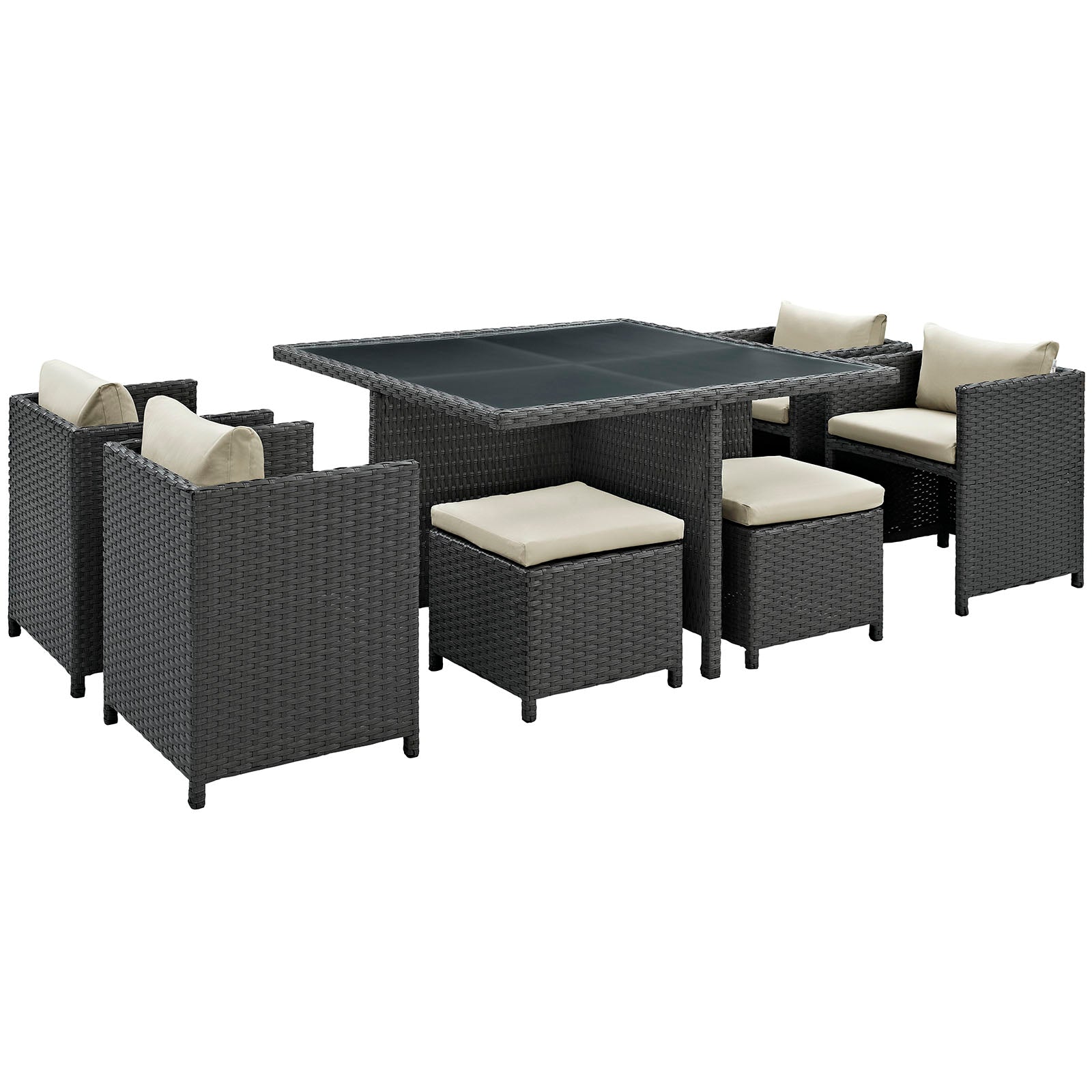 Sojourn 9 Piece Outdoor Patio Sunbrella® Dining Set by Modway