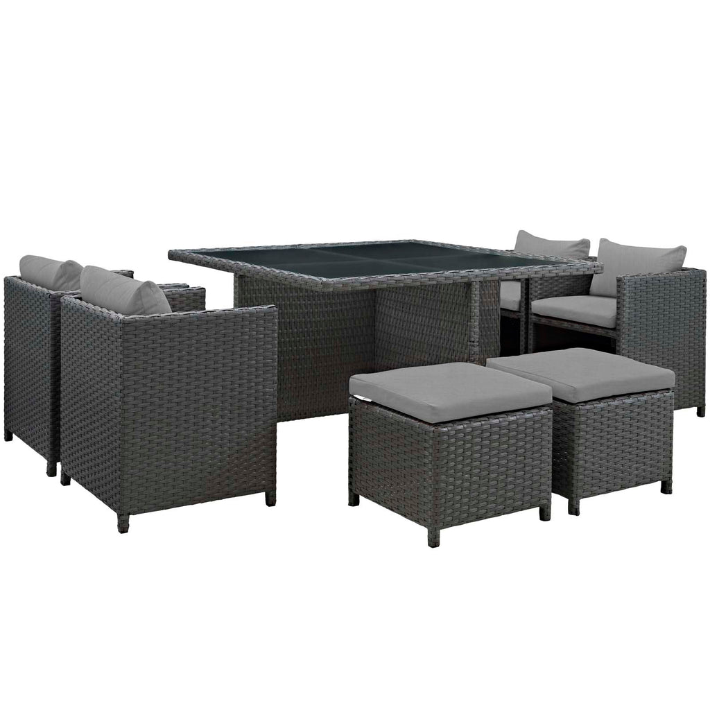 Sojourn 9 Piece Outdoor Patio Sunbrella® Dining Set by Modway