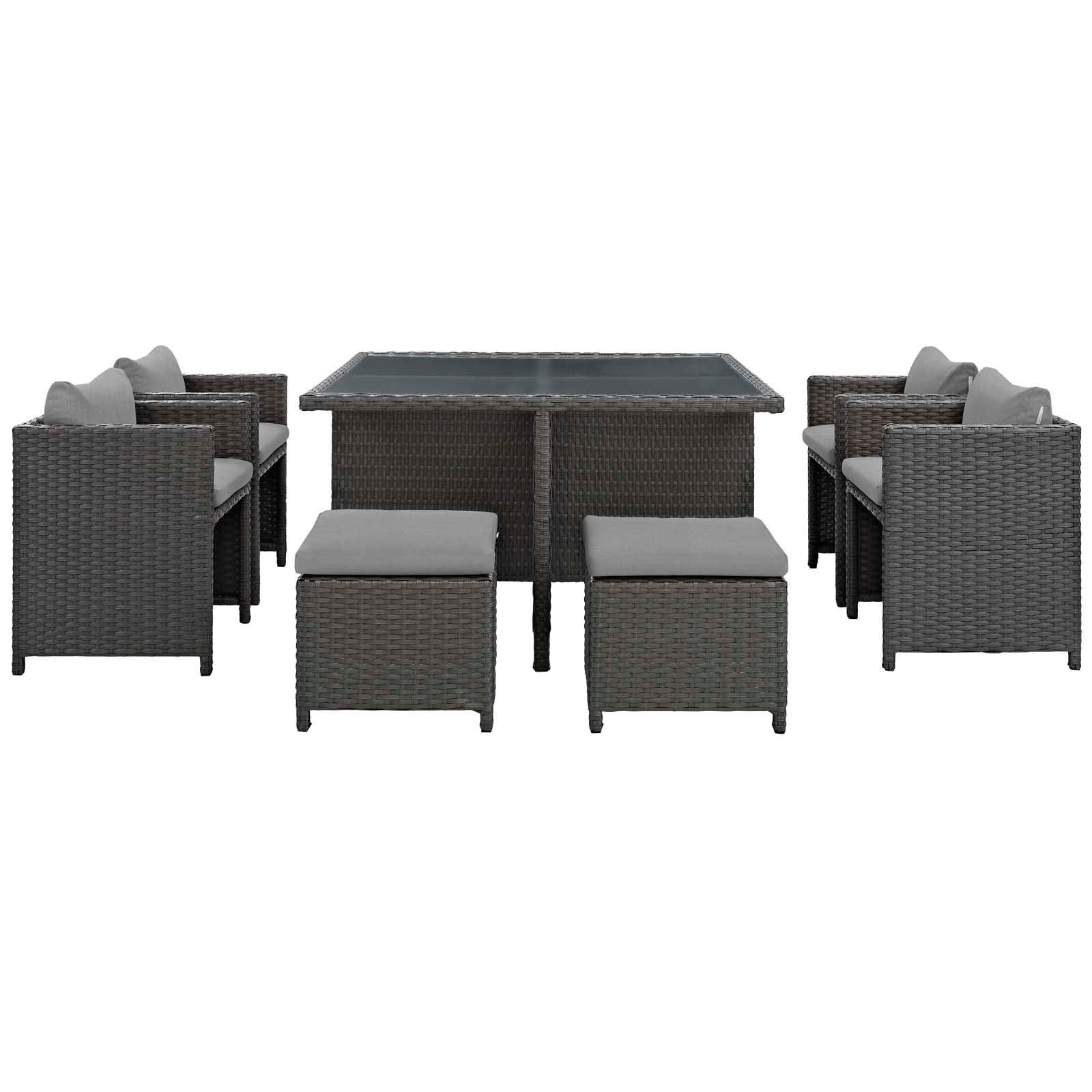Sojourn 9 Piece Outdoor Patio Sunbrella® Dining Set by Modway
