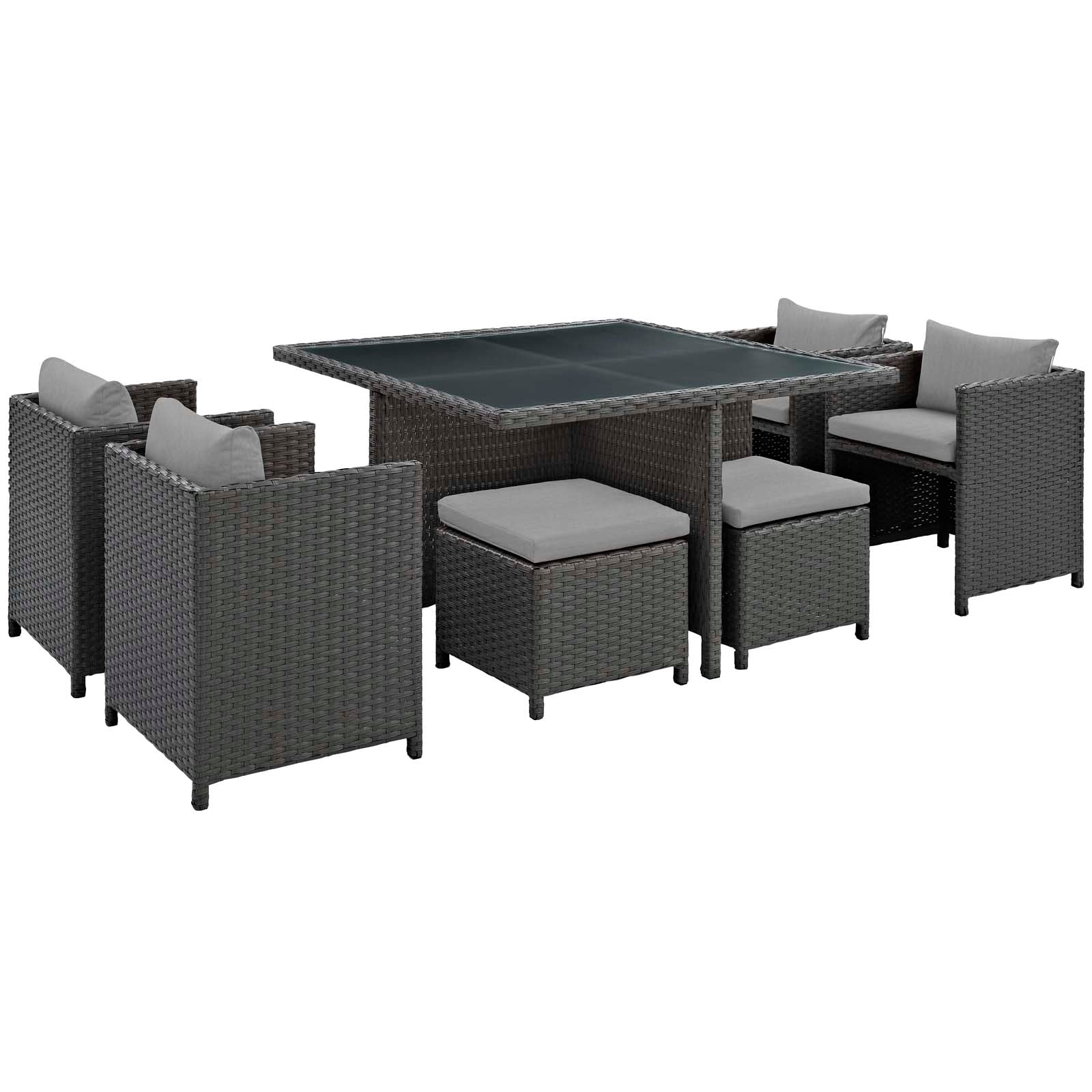 Sojourn 9 Piece Outdoor Patio Sunbrella® Dining Set by Modway