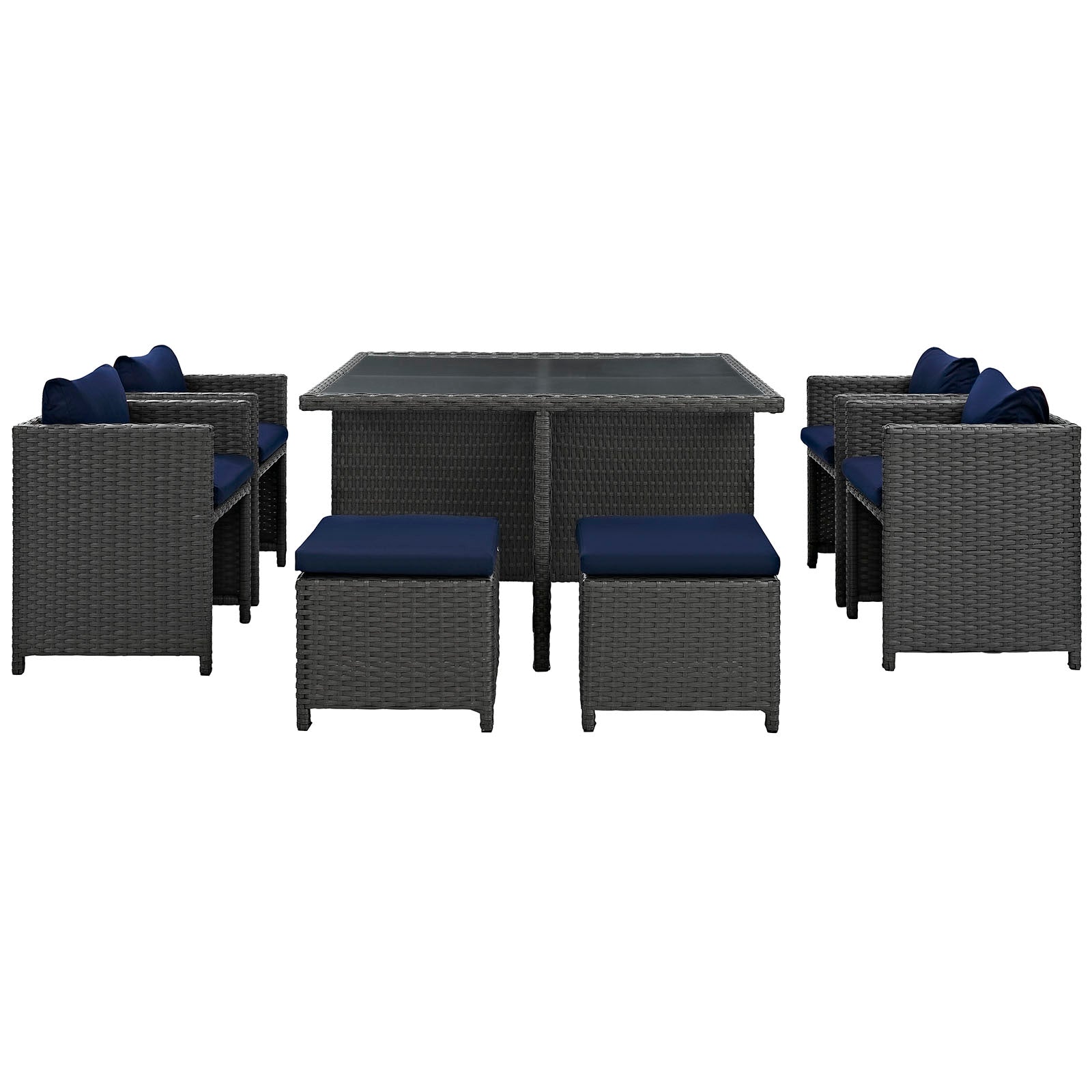 Sojourn 9 Piece Outdoor Patio Sunbrella® Dining Set by Modway