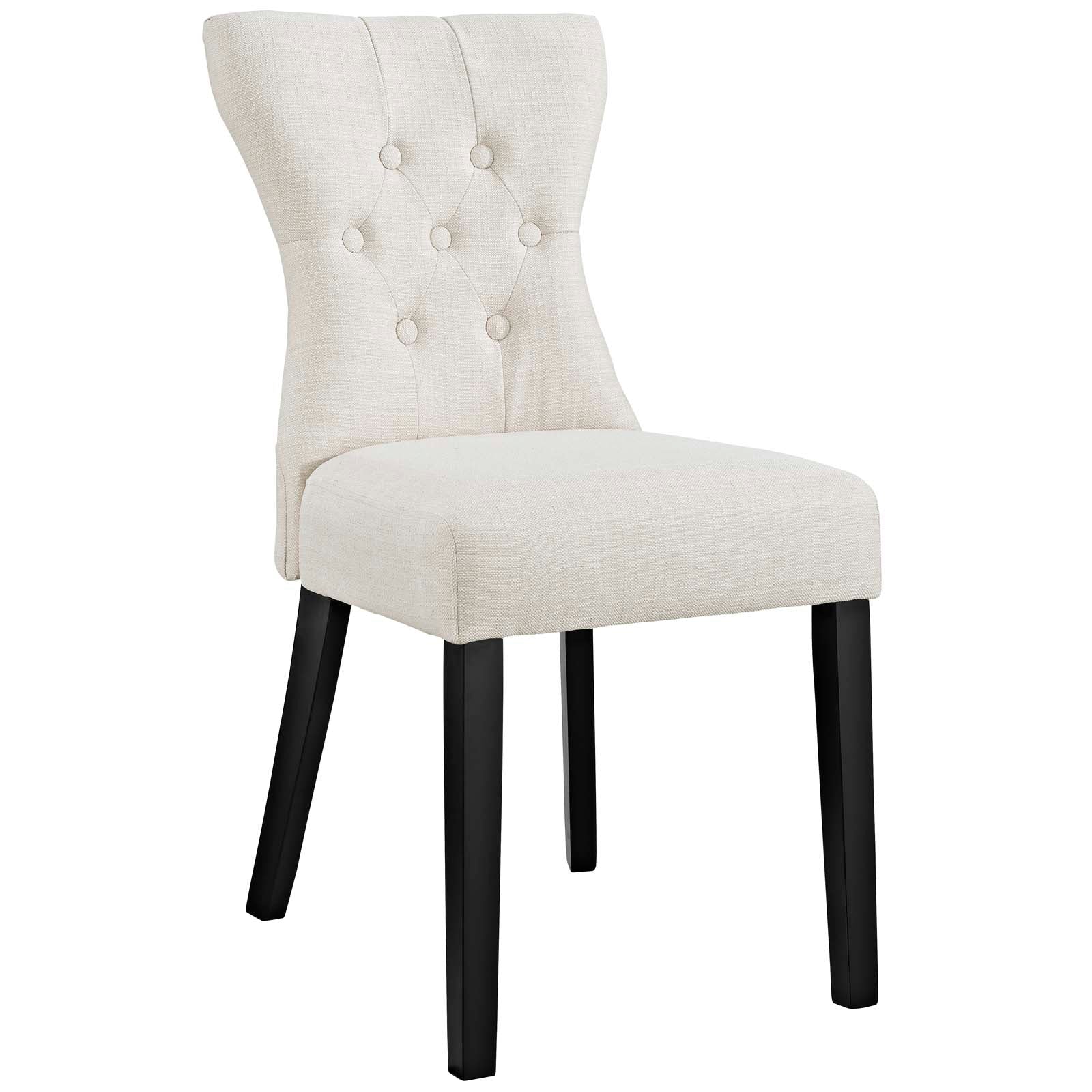 Silhouette Upholstered Fabric Dining Side Chairs Set of 4 by Modway