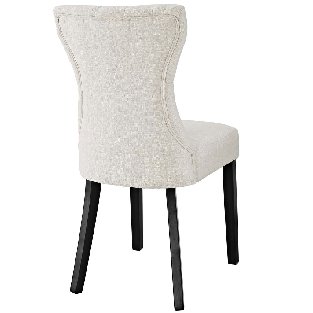 Silhouette Upholstered Fabric Dining Side Chairs Set of 4 by Modway