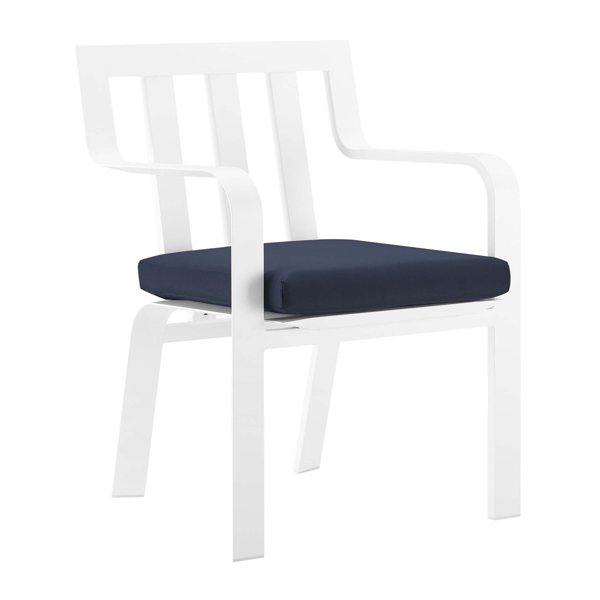 Raleigh Stackable Outdoor Patio Aluminum Dining Armchair by Modway