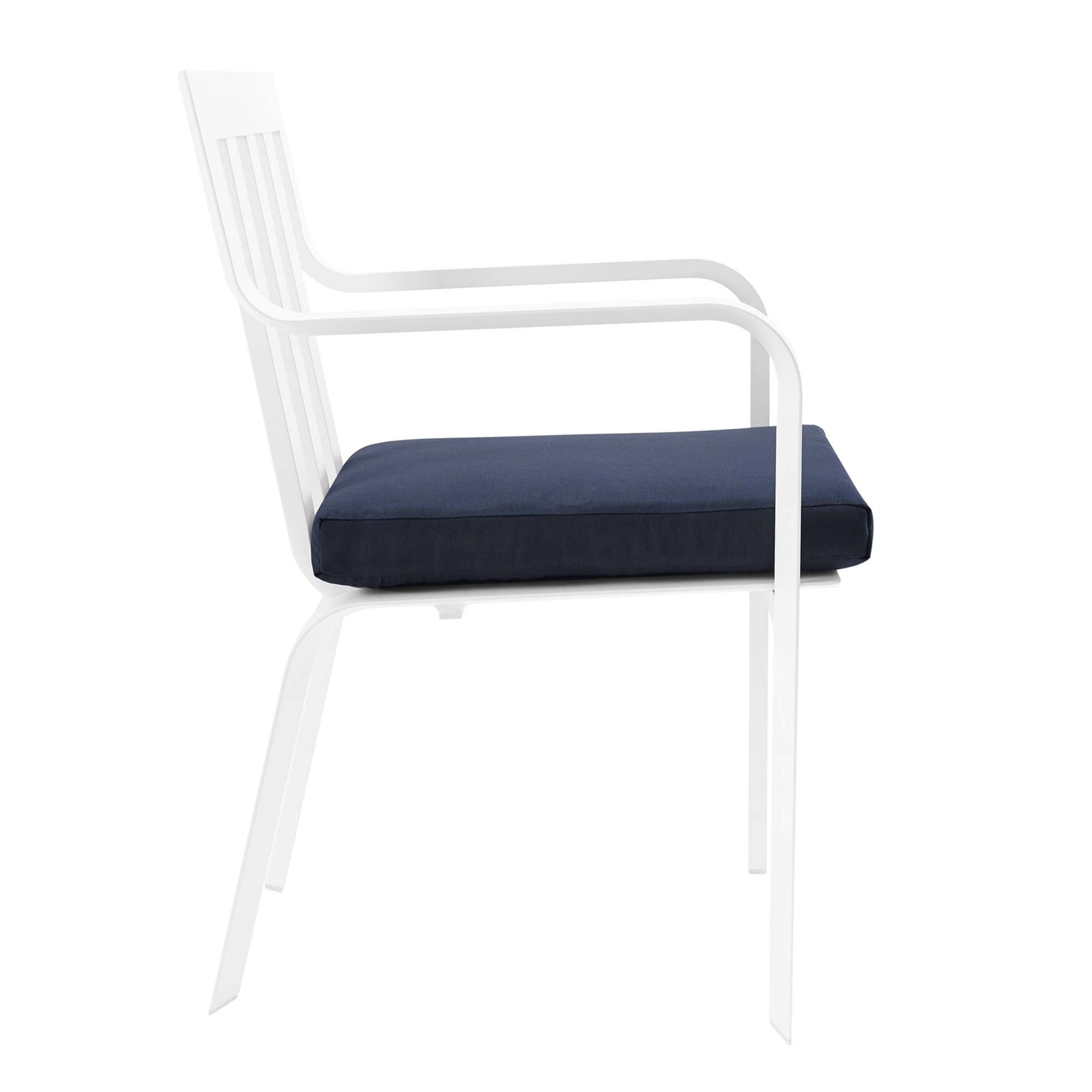 Raleigh Stackable Outdoor Patio Aluminum Dining Armchair by Modway