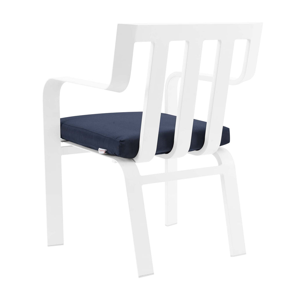 Raleigh Stackable Outdoor Patio Aluminum Dining Armchair by Modway