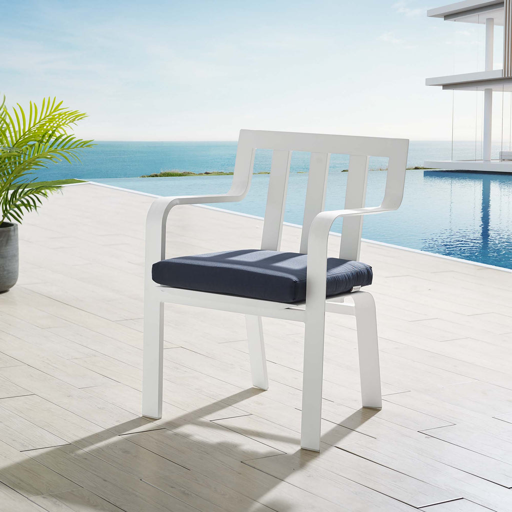 Raleigh Stackable Outdoor Patio Aluminum Dining Armchair by Modway