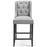 Baronet Tufted Button Upholstered Fabric Counter Stool