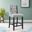 Baronet Tufted Button Upholstered Fabric Counter Stool