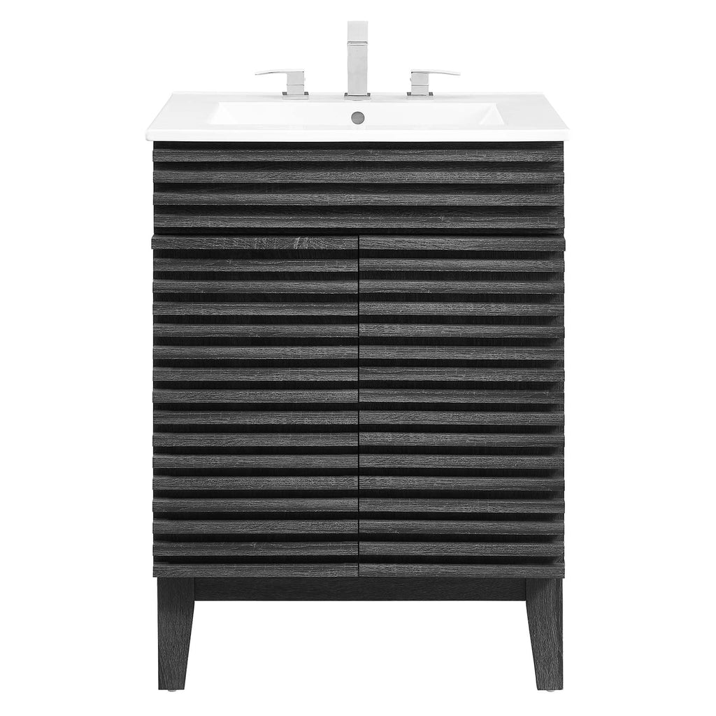 Render 18" and 24" Bathroom Vanities with White Basin Included