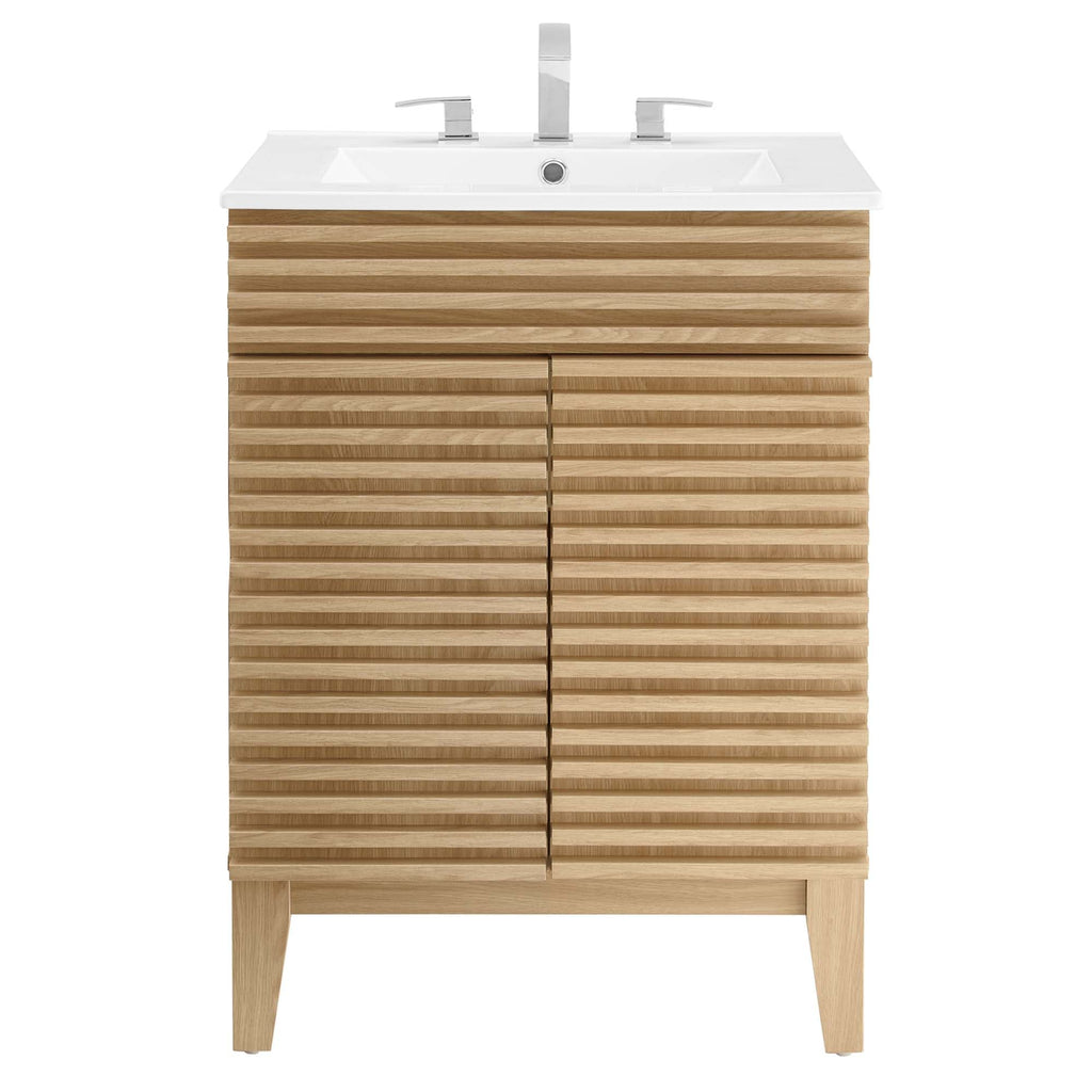 Render 18" and 24" Bathroom Vanities with White Basin Included