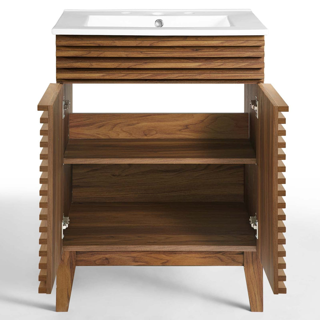 Render 18" and 24" Bathroom Vanities with White Basin Included