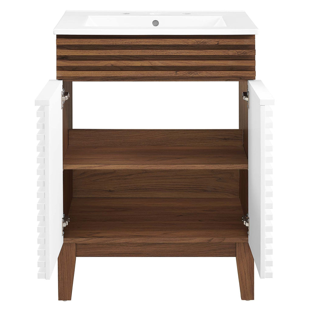 Render 18" and 24" Bathroom Vanities with White Basin Included