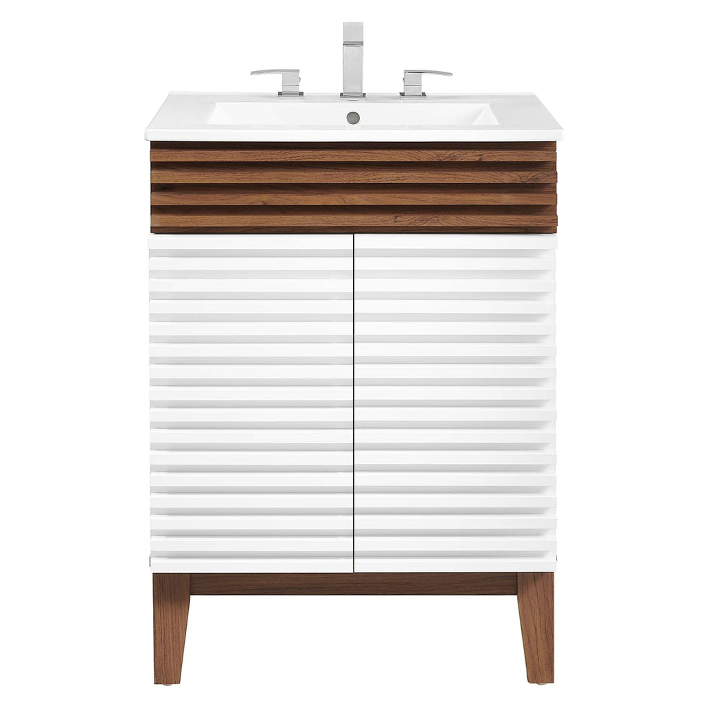 Render 18" and 24" Bathroom Vanities with White Basin Included