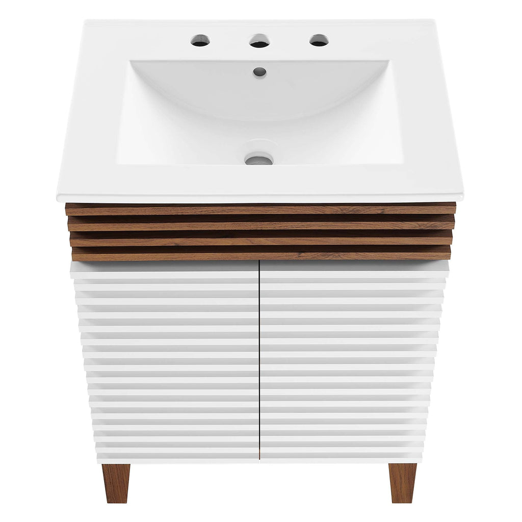 Render 18" and 24" Bathroom Vanities with White Basin Included