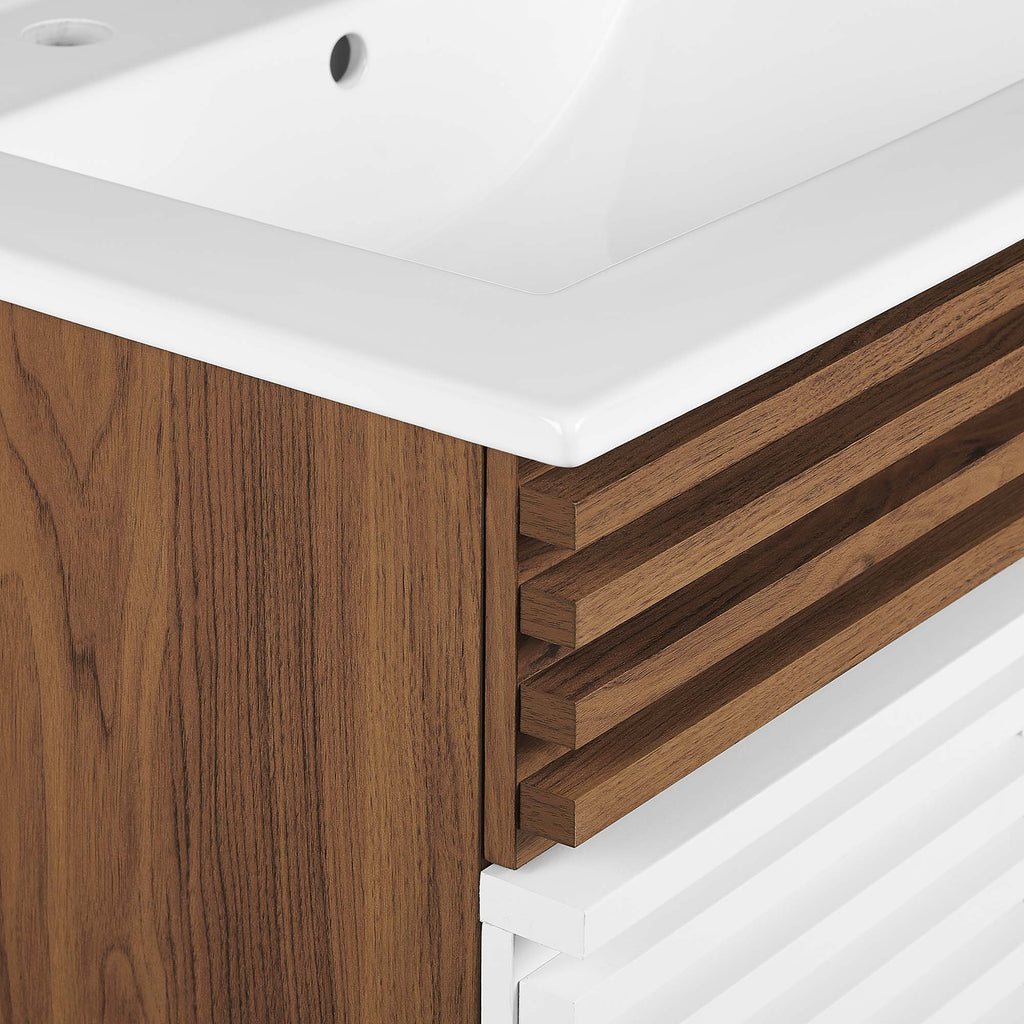 Render 18" and 24" Bathroom Vanities with White Basin Included