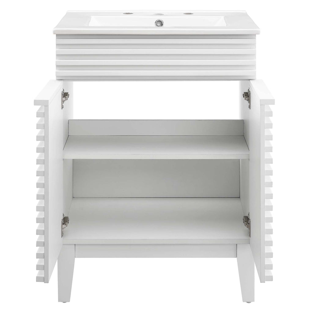 Render 18" and 24" Bathroom Vanities with White Basin Included