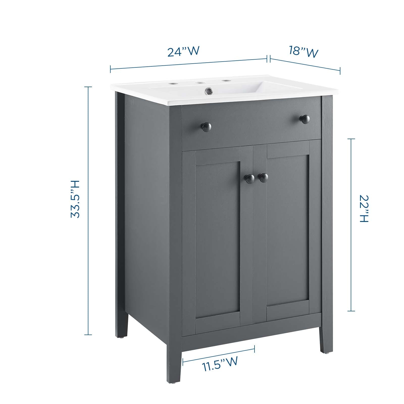 Nantucket Bathroom Vanity Basin Included