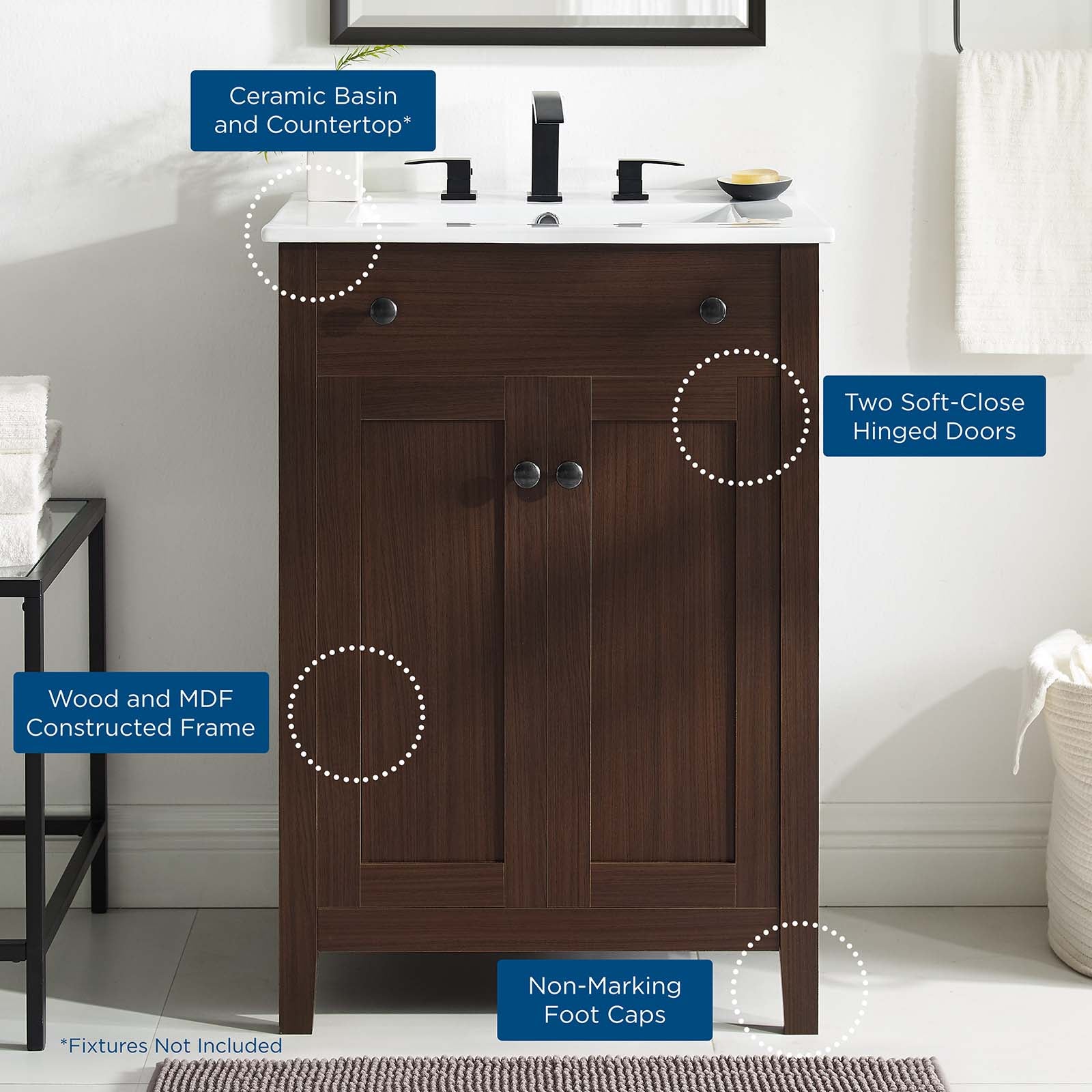 Nantucket Bathroom Vanity Basin Included