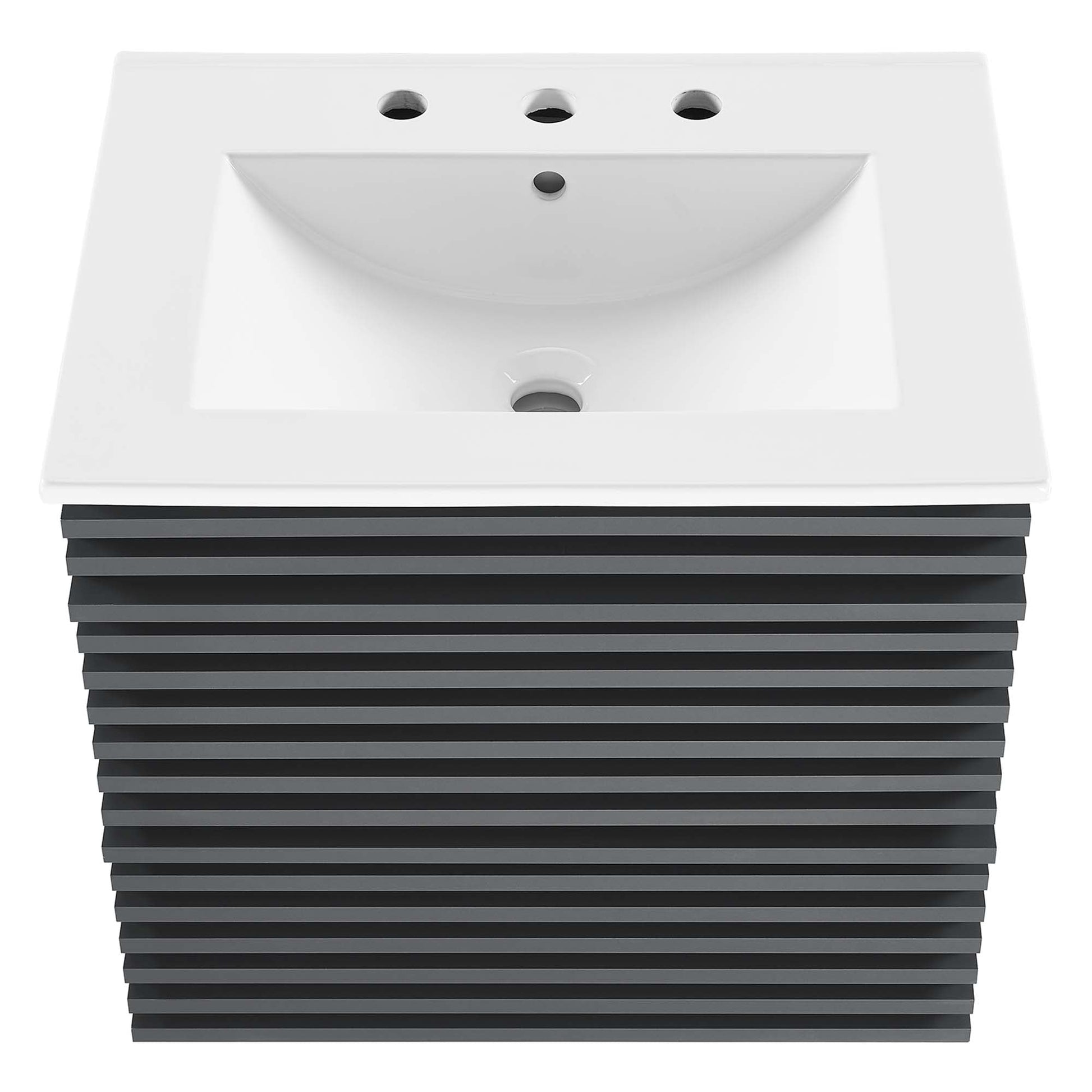 Render Wall-Mount Bathroom Vanity with White Basin Included