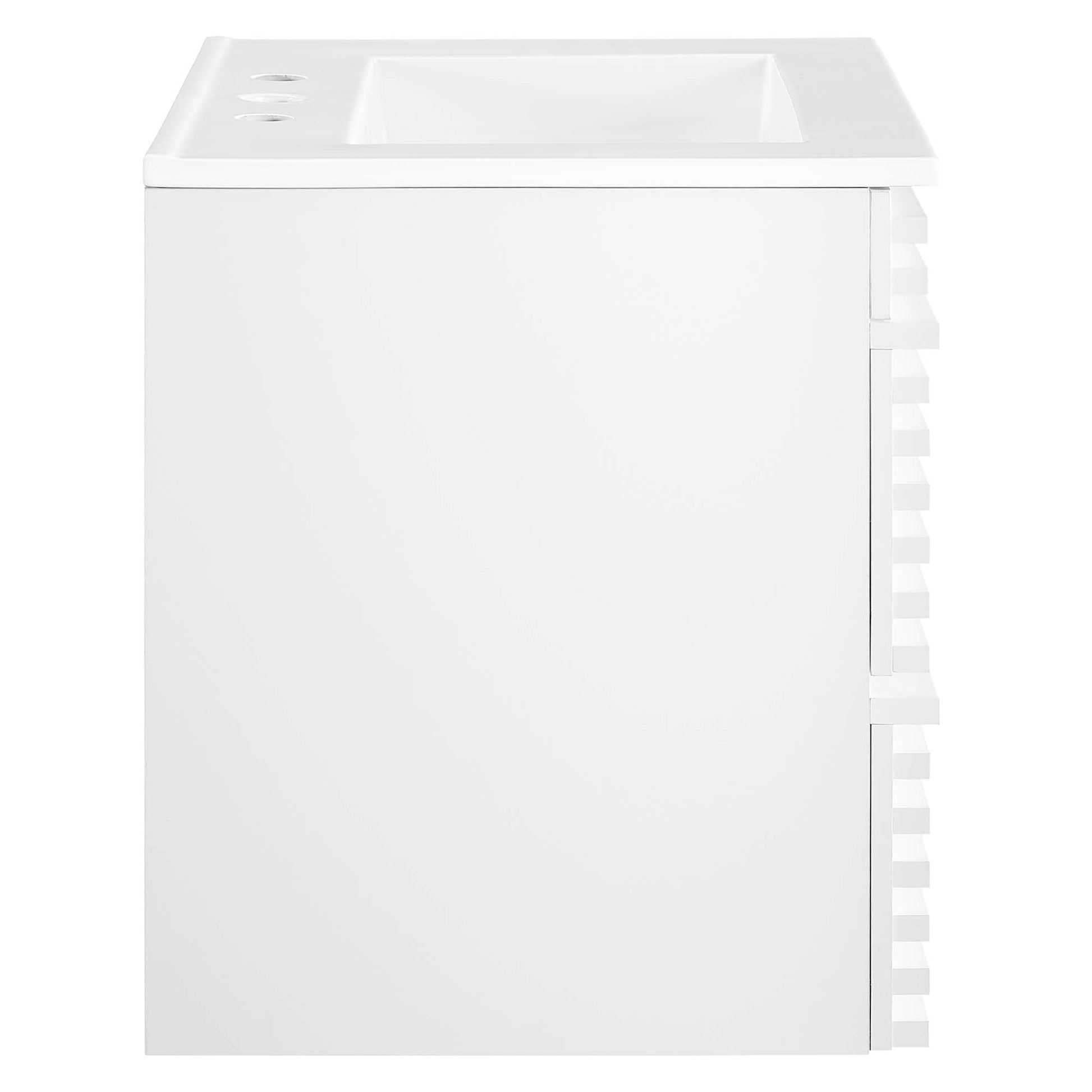 Render Wall-Mount Bathroom Vanity with White Basin Included