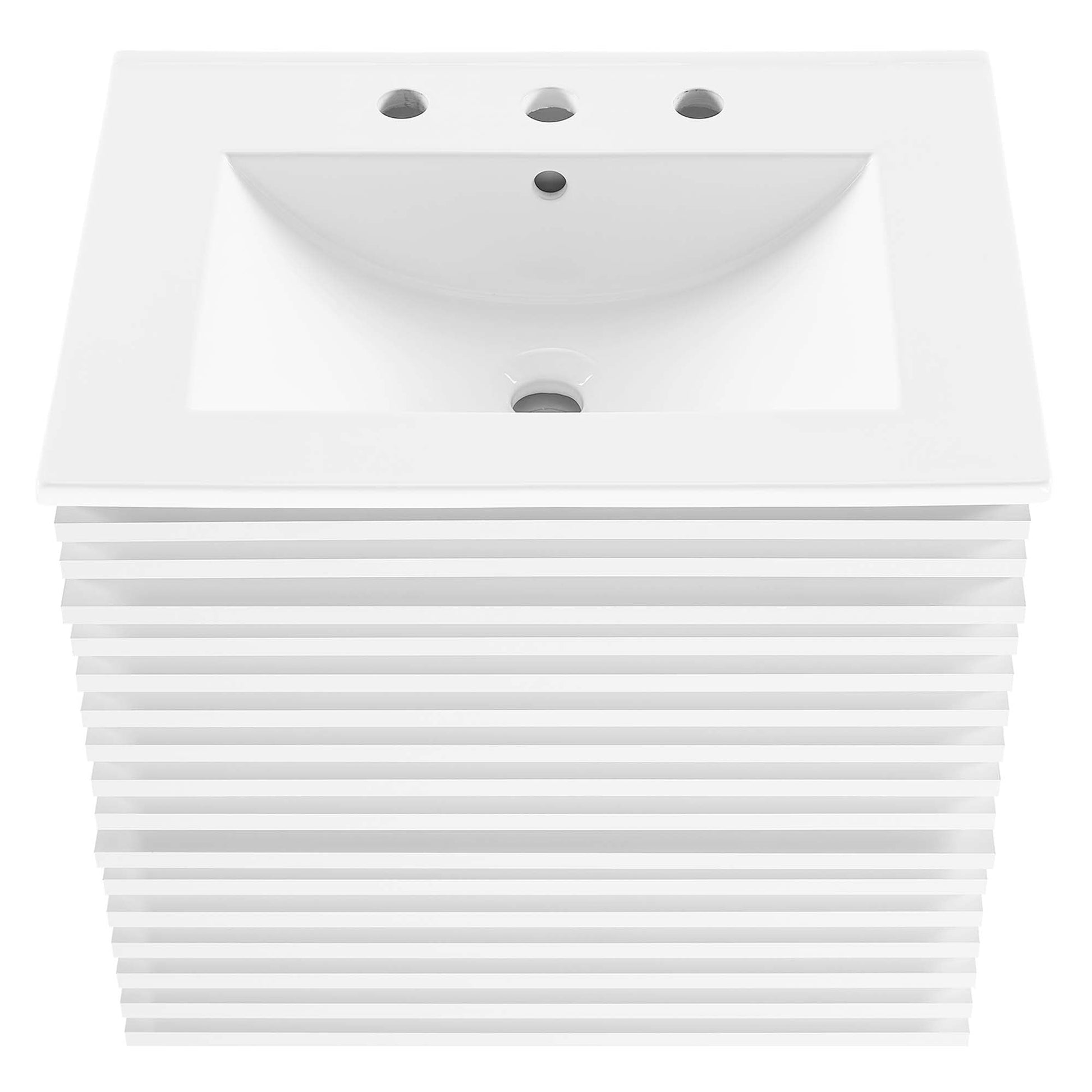 Render Wall-Mount Bathroom Vanity with White Basin Included