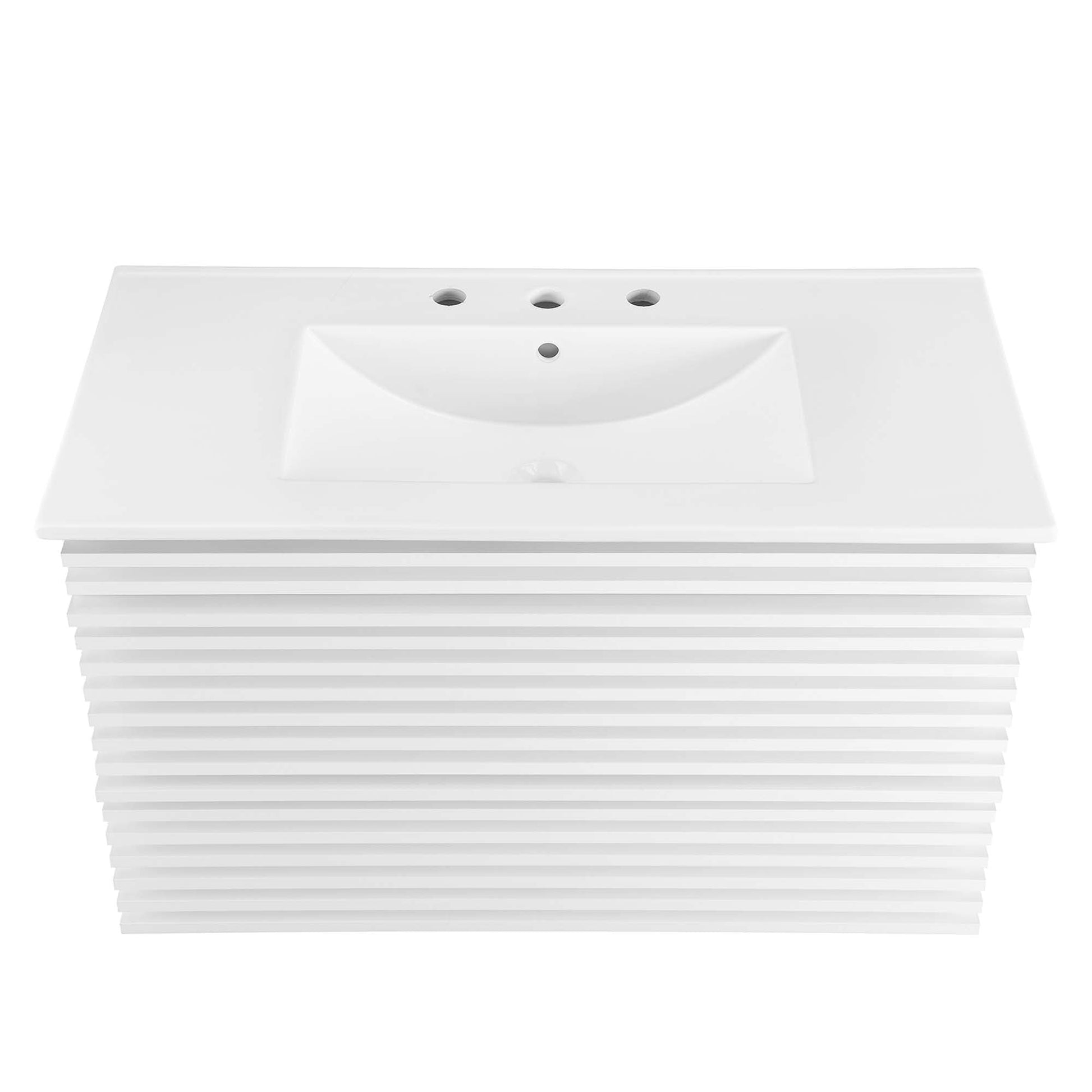 Render Wall-Mount Bathroom Vanity with White Basin Included