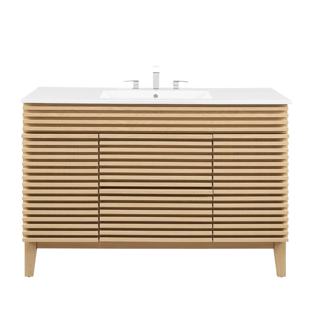 Render 48" Bathroom Vanity with White Basin Included