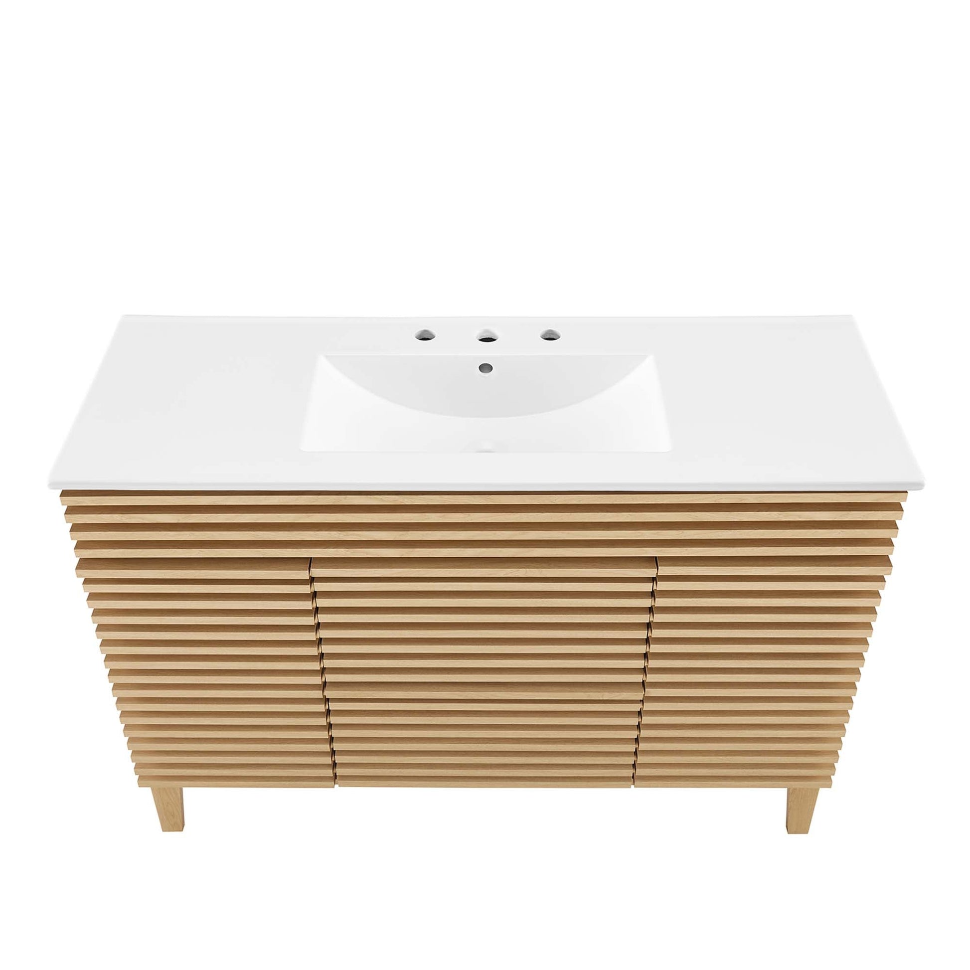 Render 48" Bathroom Vanity with White Basin Included