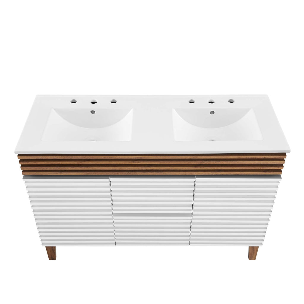 Render 48" Bathroom Vanity with White Basin Included