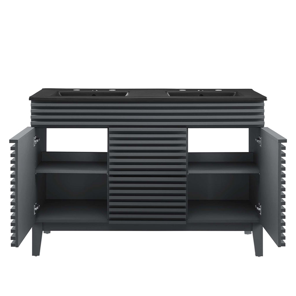 Render 48" Bathroom  Vanity with Black Basin Included