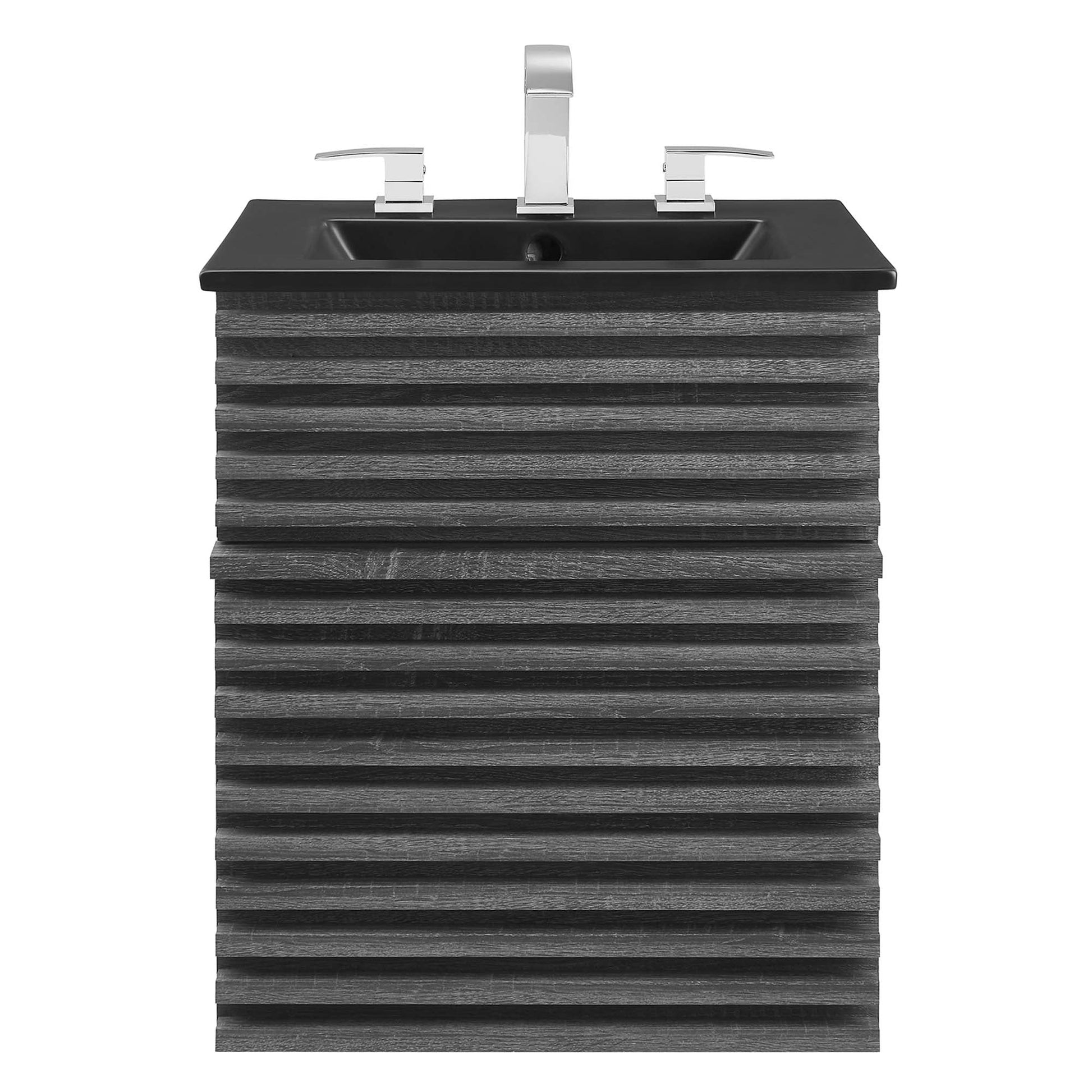Render Wall-Mount Bathroom Vanity with Black Basin Included