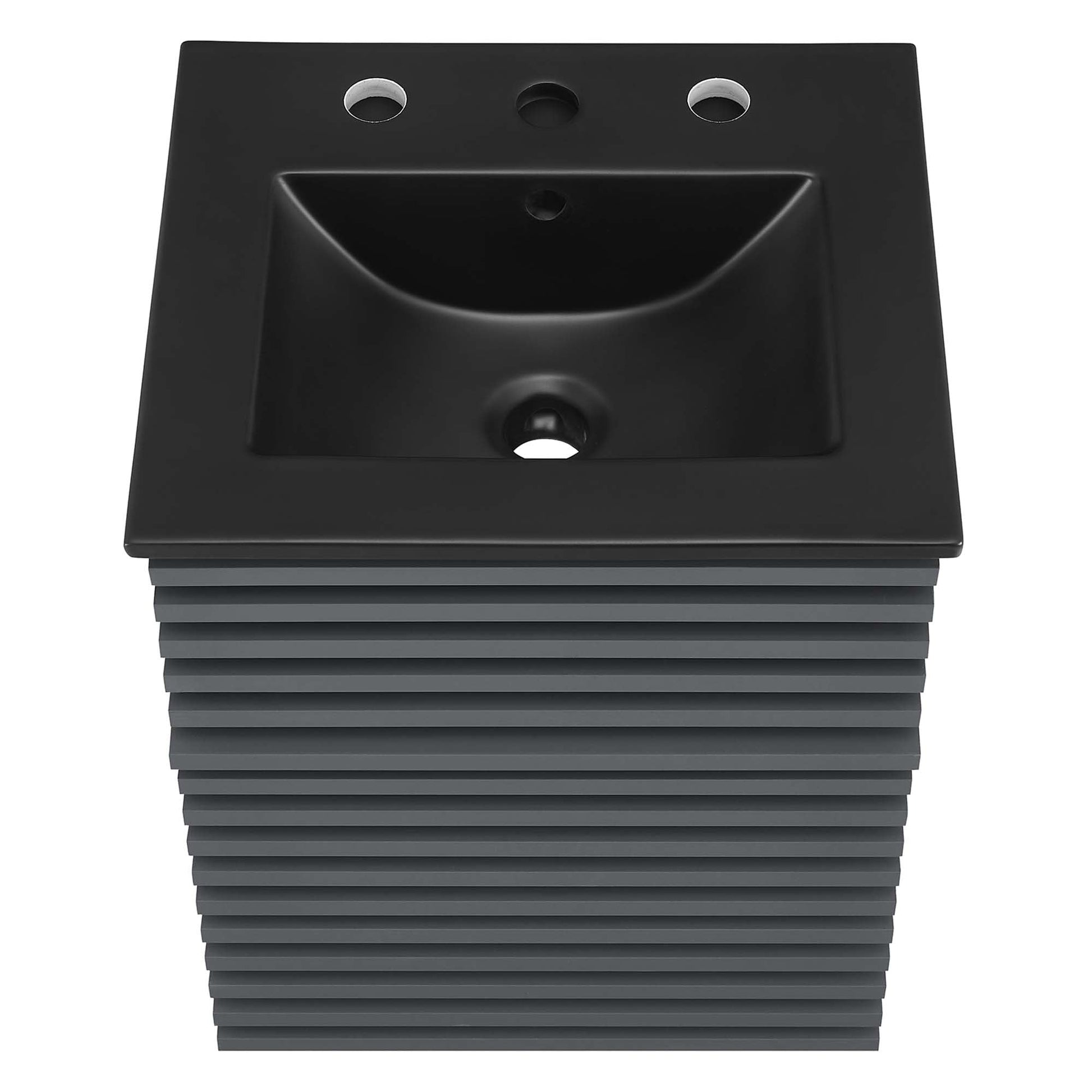 Render Wall-Mount Bathroom Vanity with Black Basin Included