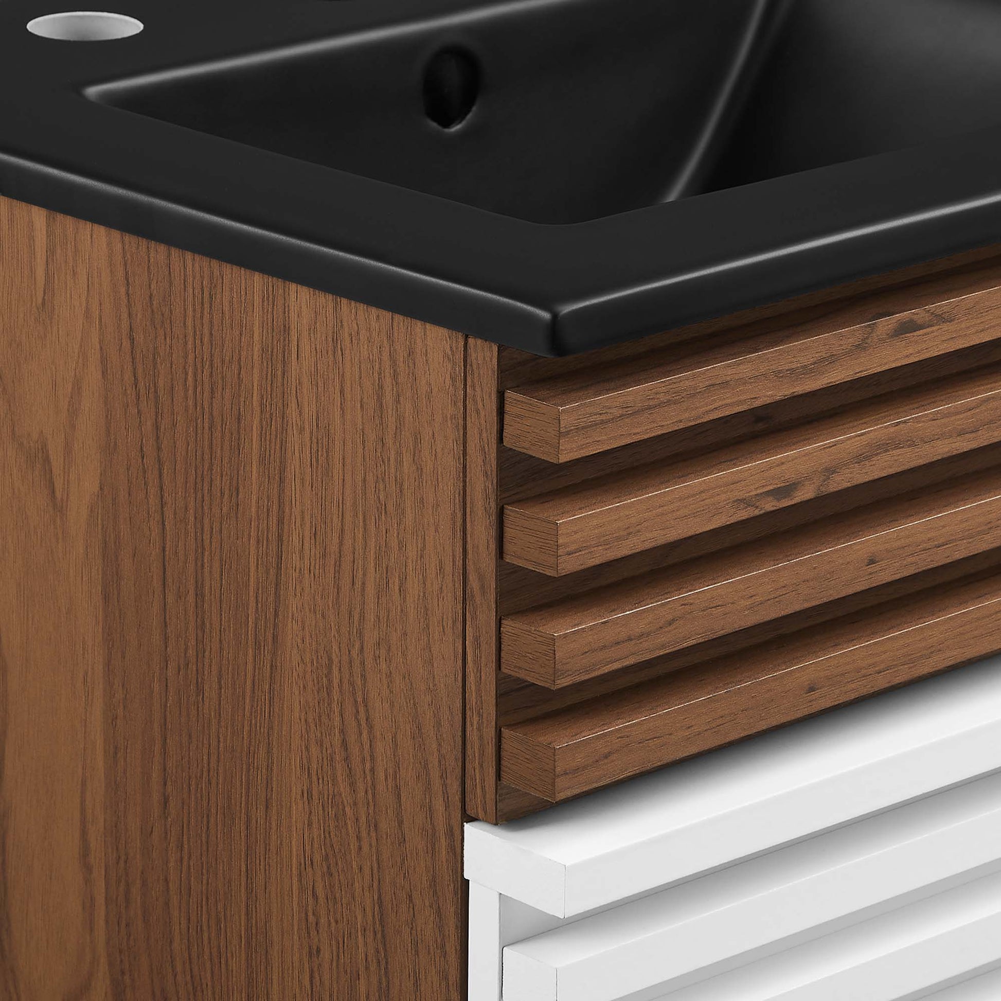 Render Bathroom Vanity with Black Basin Included