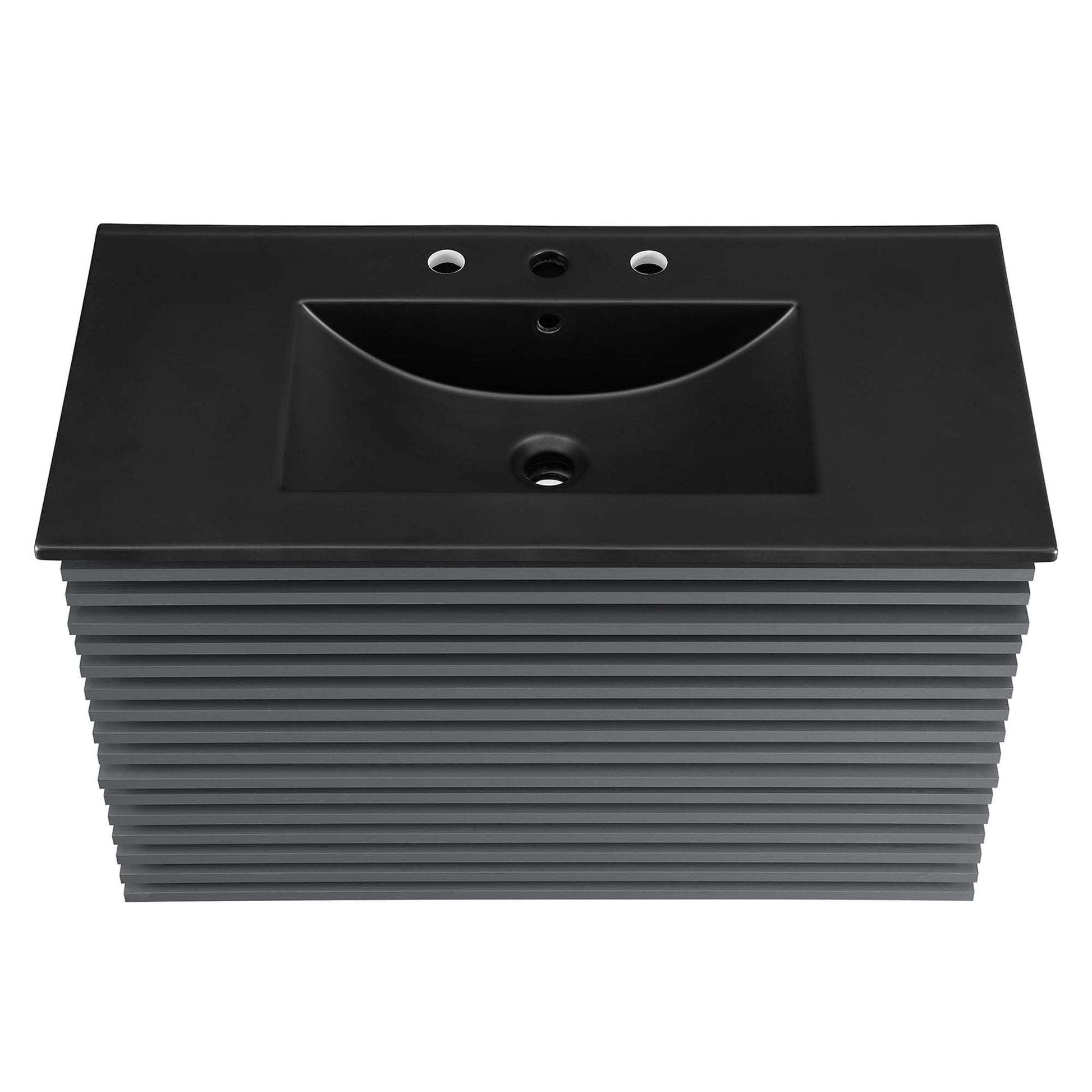Render Wall-Mount Bathroom Vanity with Black Basin Included