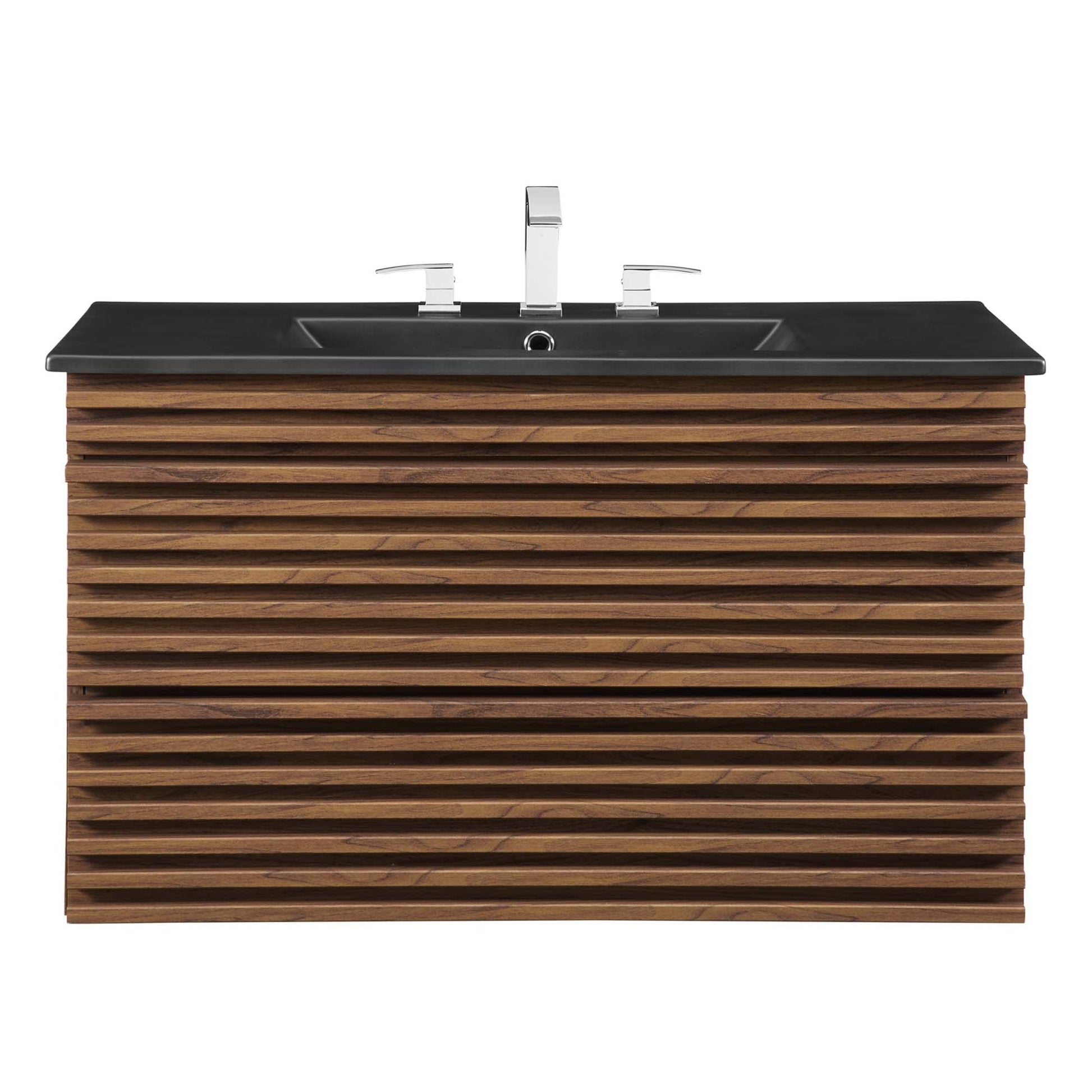 Render Wall-Mount Bathroom Vanity with Black Basin Included