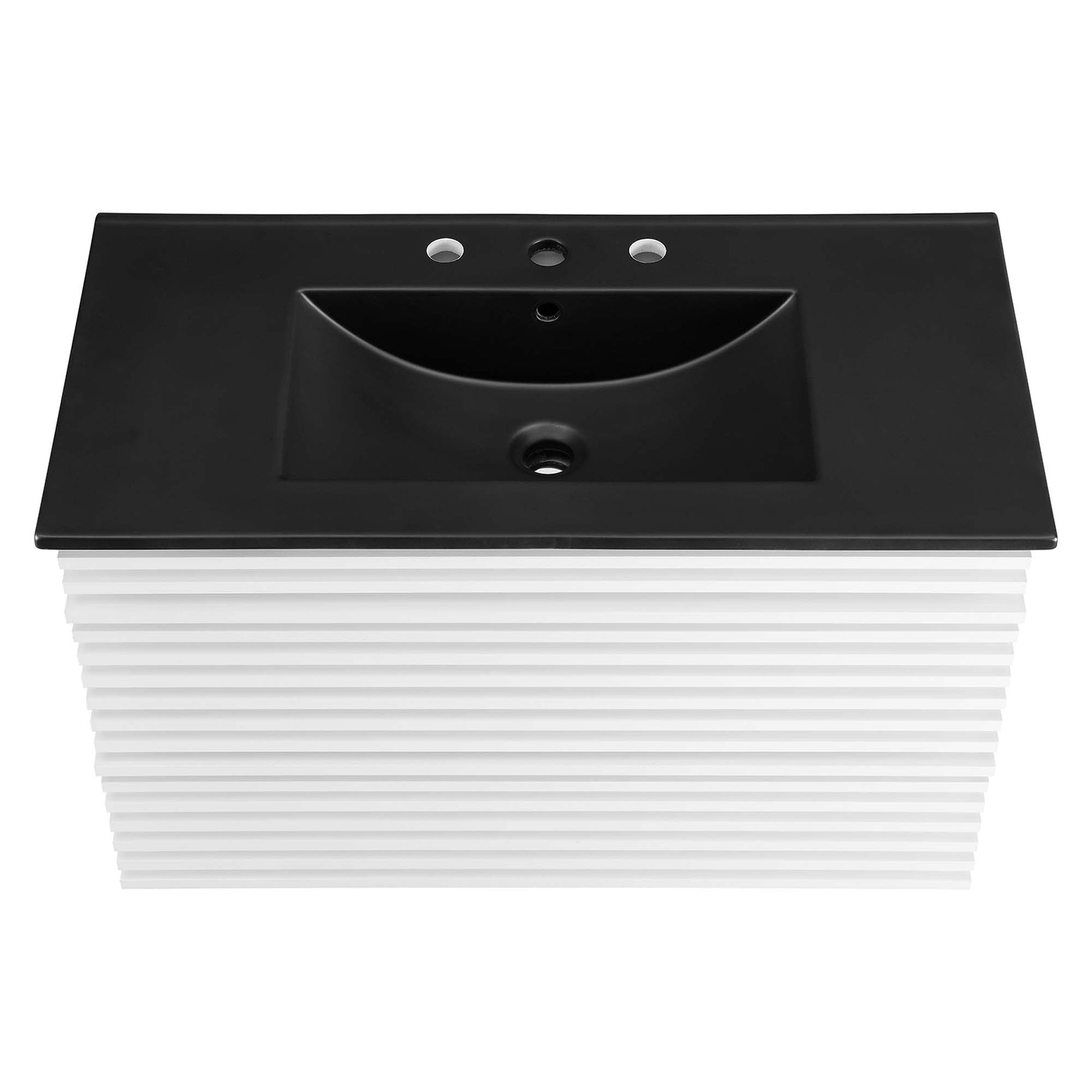 Render Wall-Mount Bathroom Vanity with Black Basin Included