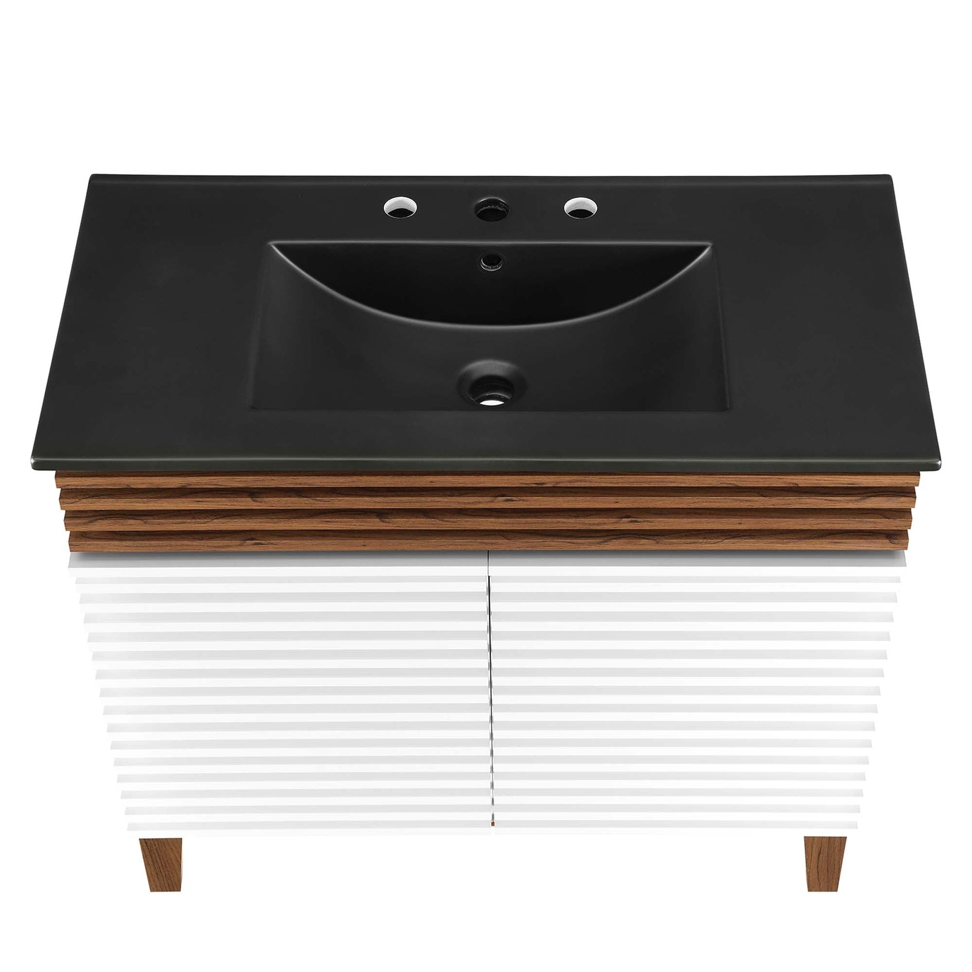 Render Bathroom Vanity with Black Basin Included