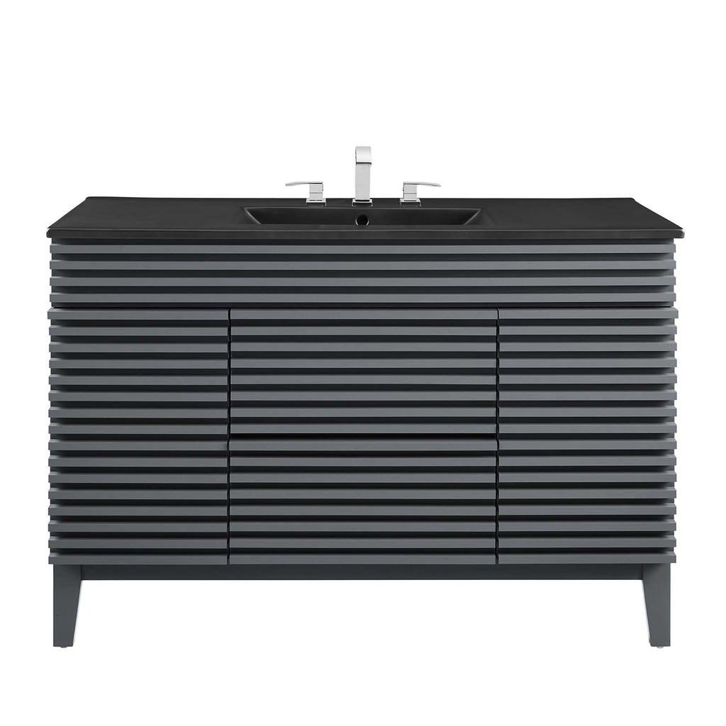 Render 48" Bathroom  Vanity with Black Basin Included
