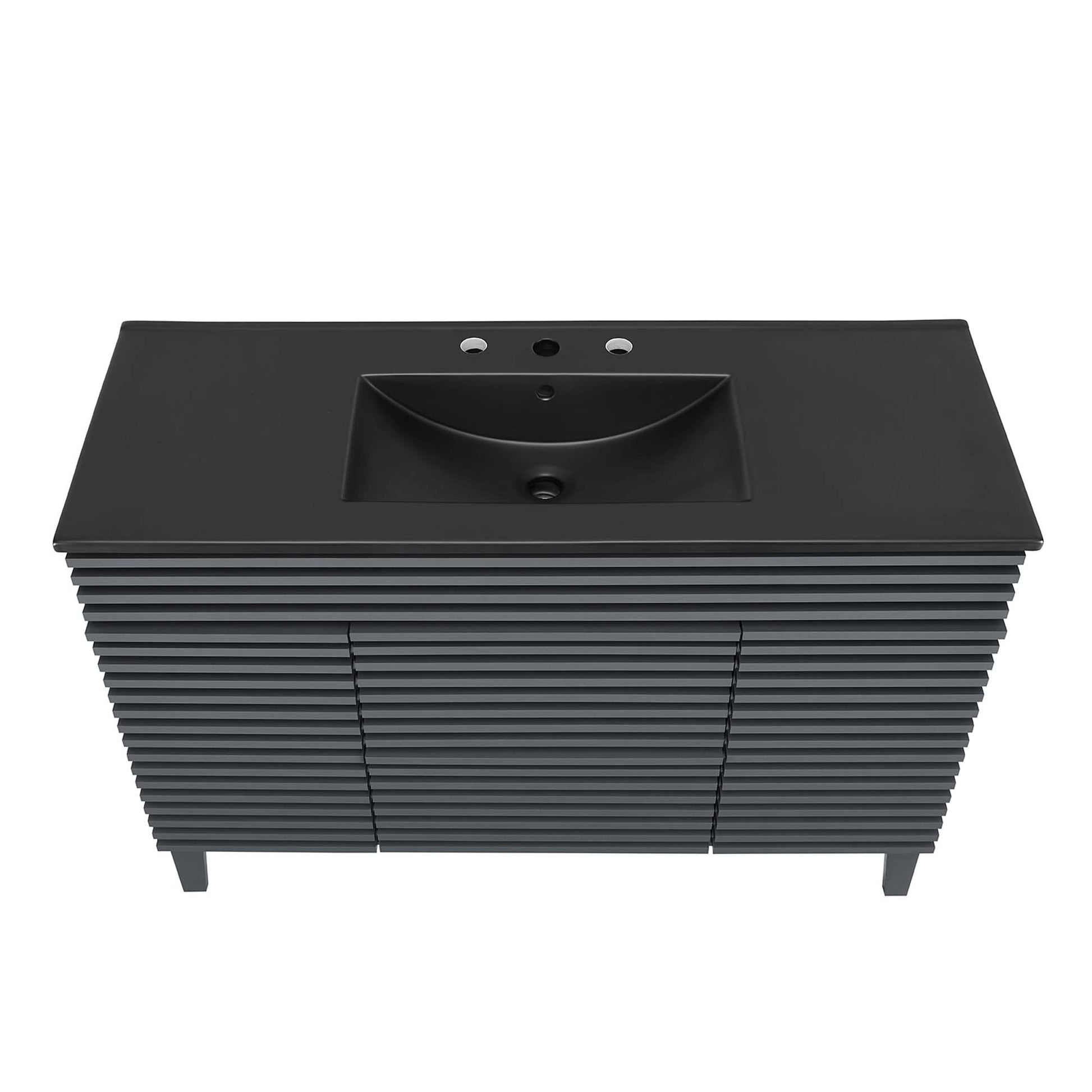 Render 48" Bathroom  Vanity with Black Basin Included