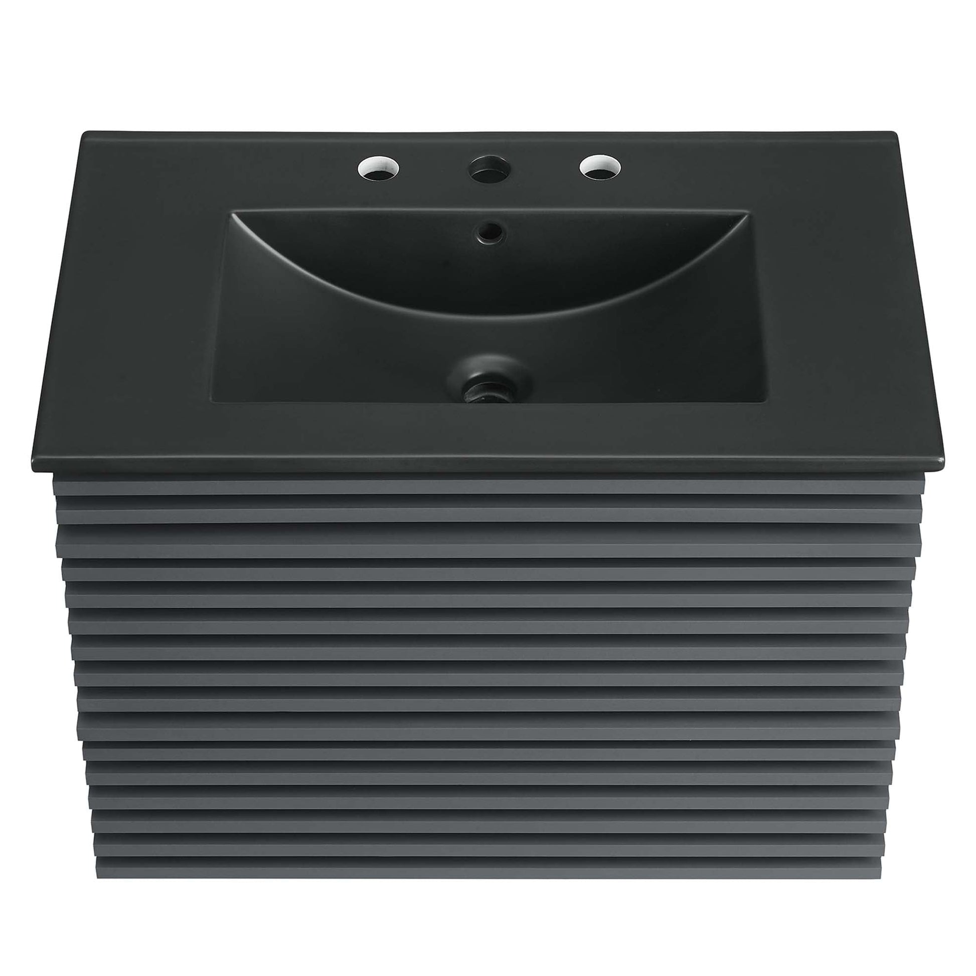Render Wall-Mount Bathroom Vanity with Black Basin Included